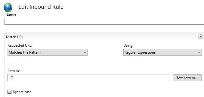 URL-Rewrite edit inbound rule